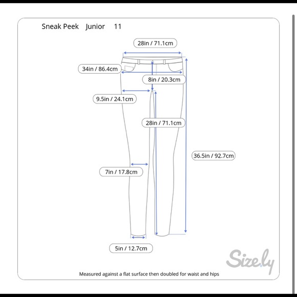 Sneak Peek Red Pattern Skinny Jeans size 11 junior - Picture 8 of 8